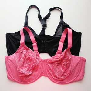Wacoal Unlined Underwire Bras in Black & Pink, 40G
